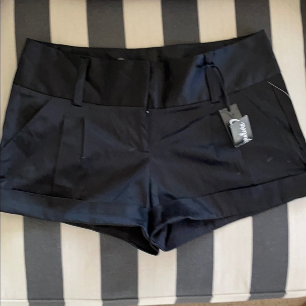 Brand new Satin feel black shorts